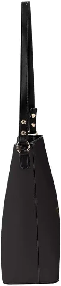 Leather Bucket Bag for Women Soft Tote Bag Crossbody Handbag Travel Shopping Business Work Casual Tote with Pockets