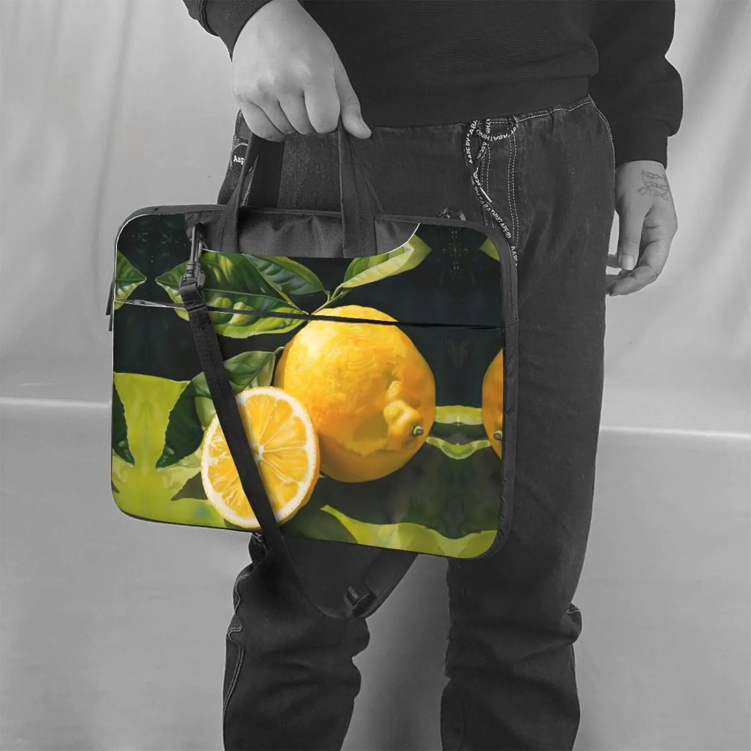 Lemon fruit Print Work Casual Office Laptop Shoulder Messenger Bag 13 inch 14 inch 15.6 inch