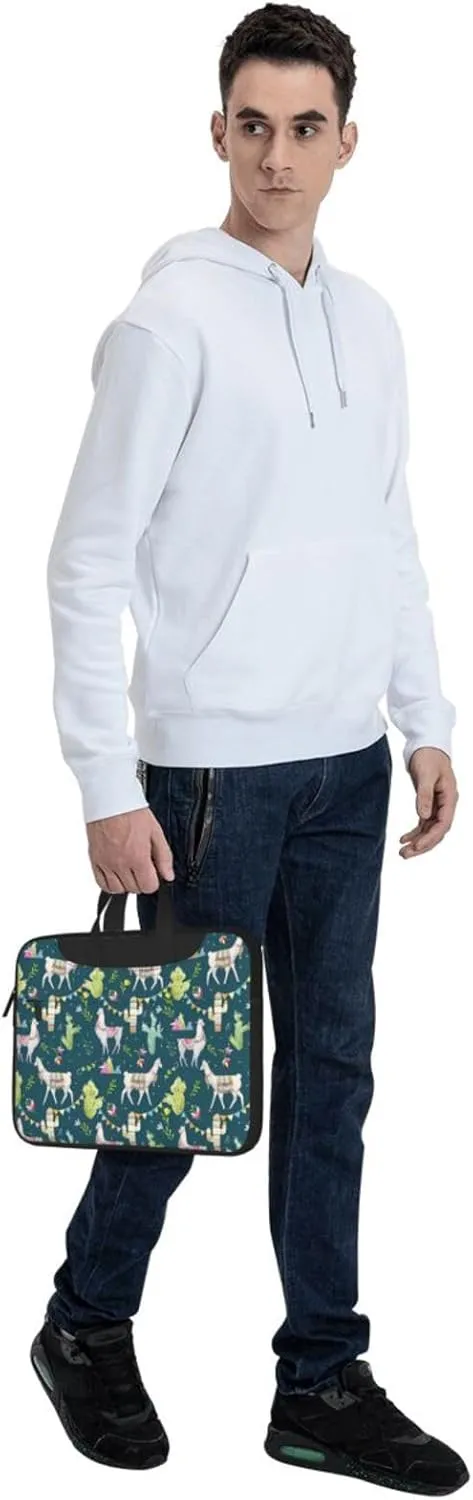 Llama animal alpaca tropical cactus Print Work Casual Office Laptop Shoulder Messenger Bag 13 inch 14 inch 15.6 inch