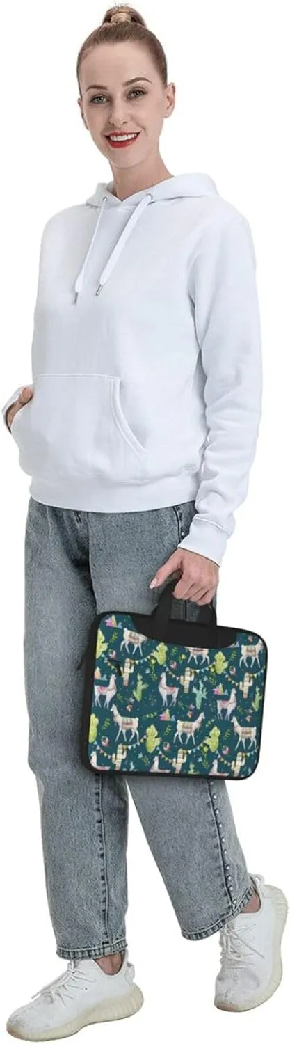 Llama animal alpaca tropical cactus Print Work Casual Office Laptop Shoulder Messenger Bag 13 inch 14 inch 15.6 inch