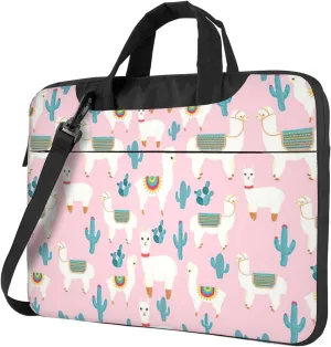 Llama Cactus Print Work Casual Office Laptop Shoulder Messenger Bag 13 inch 14 inch 15.6 inch