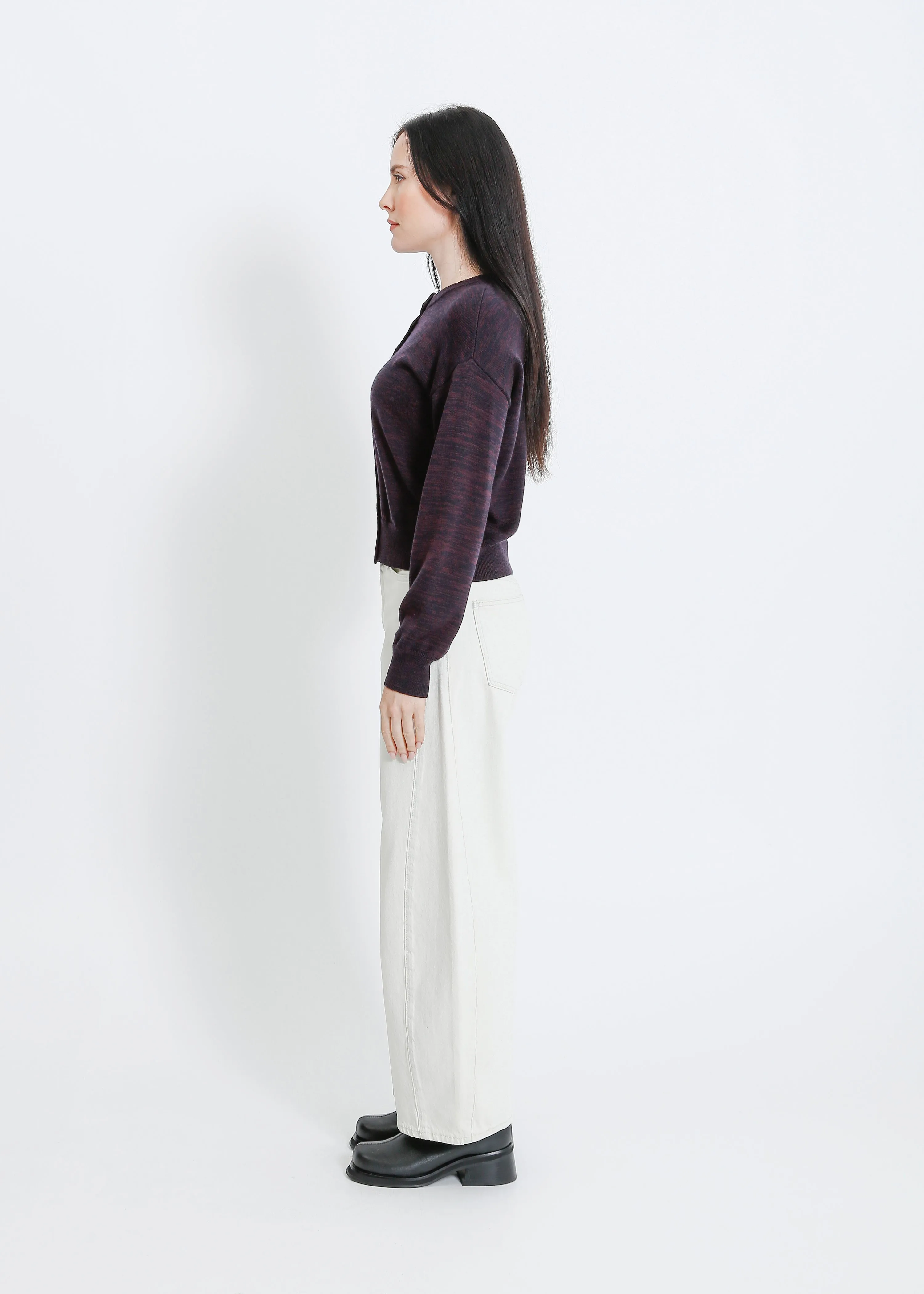 LOLA KNIT CARDI / MAHOGANY-INK KNIT