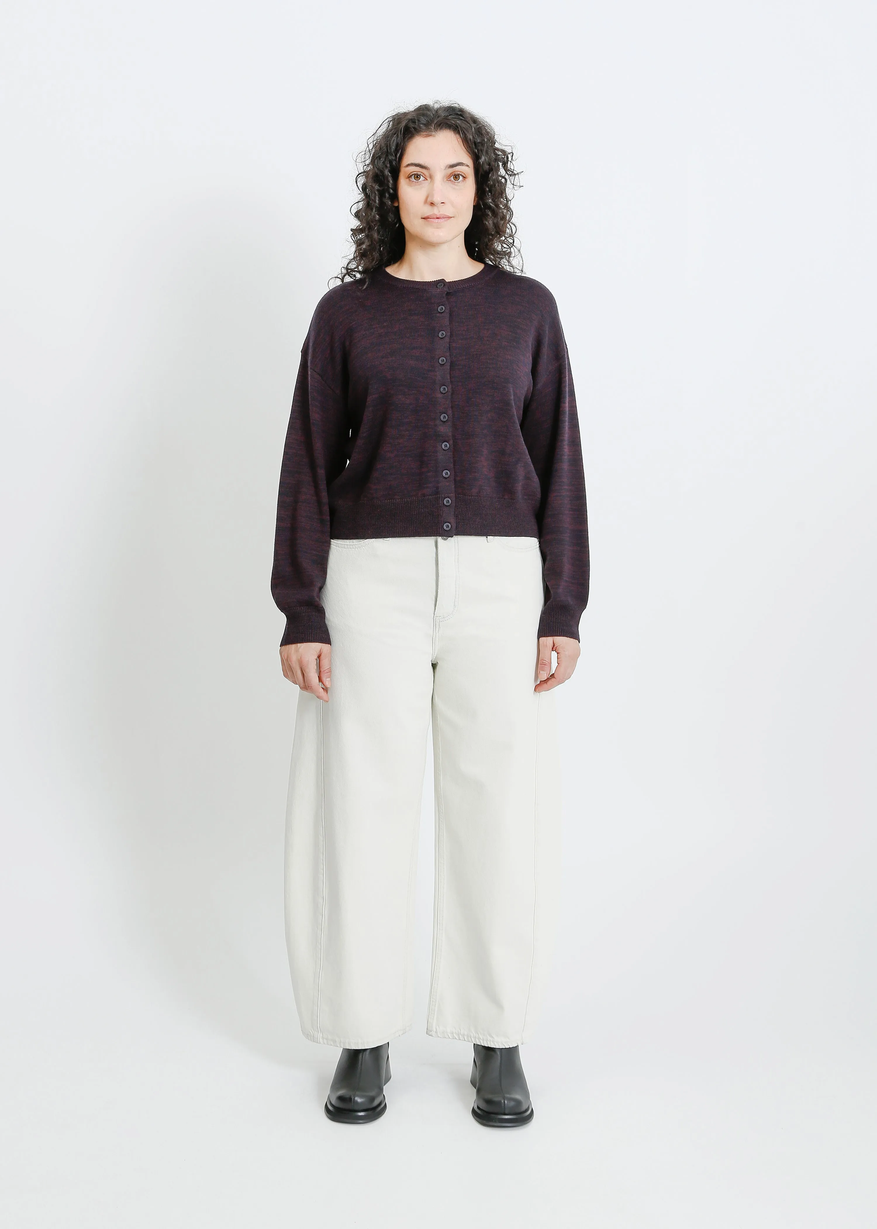 LOLA KNIT CARDI / MAHOGANY-INK KNIT