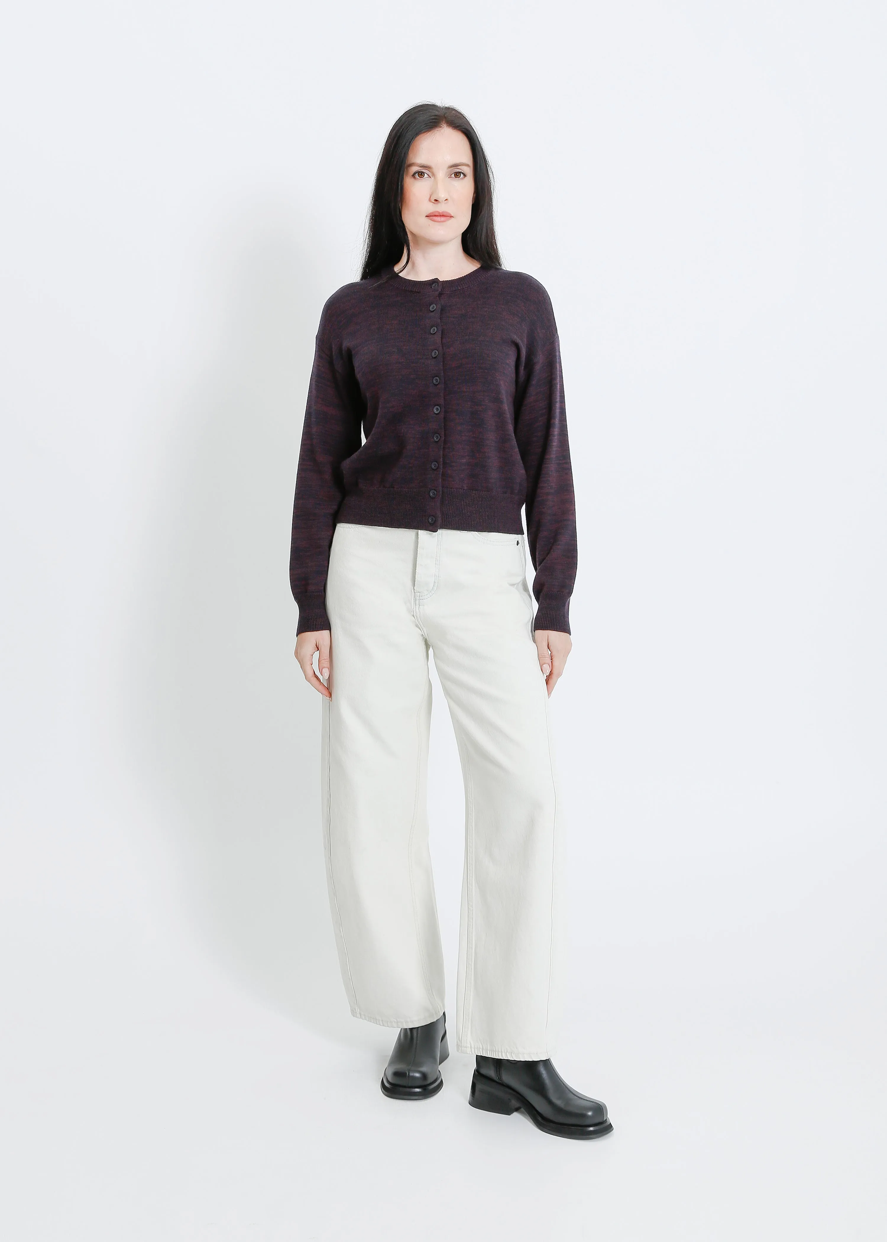 LOLA KNIT CARDI / MAHOGANY-INK KNIT