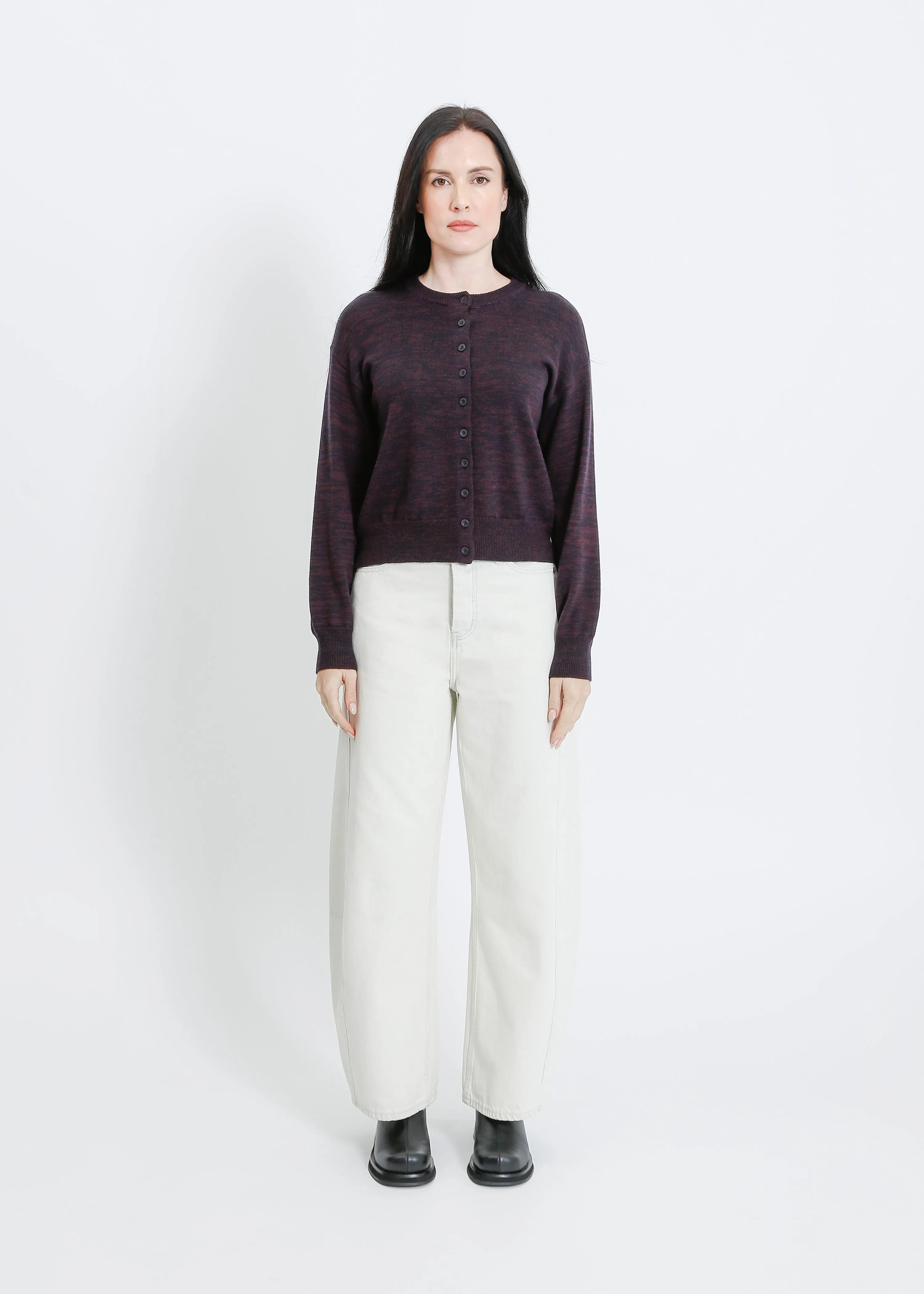 LOLA KNIT CARDI / MAHOGANY-INK KNIT