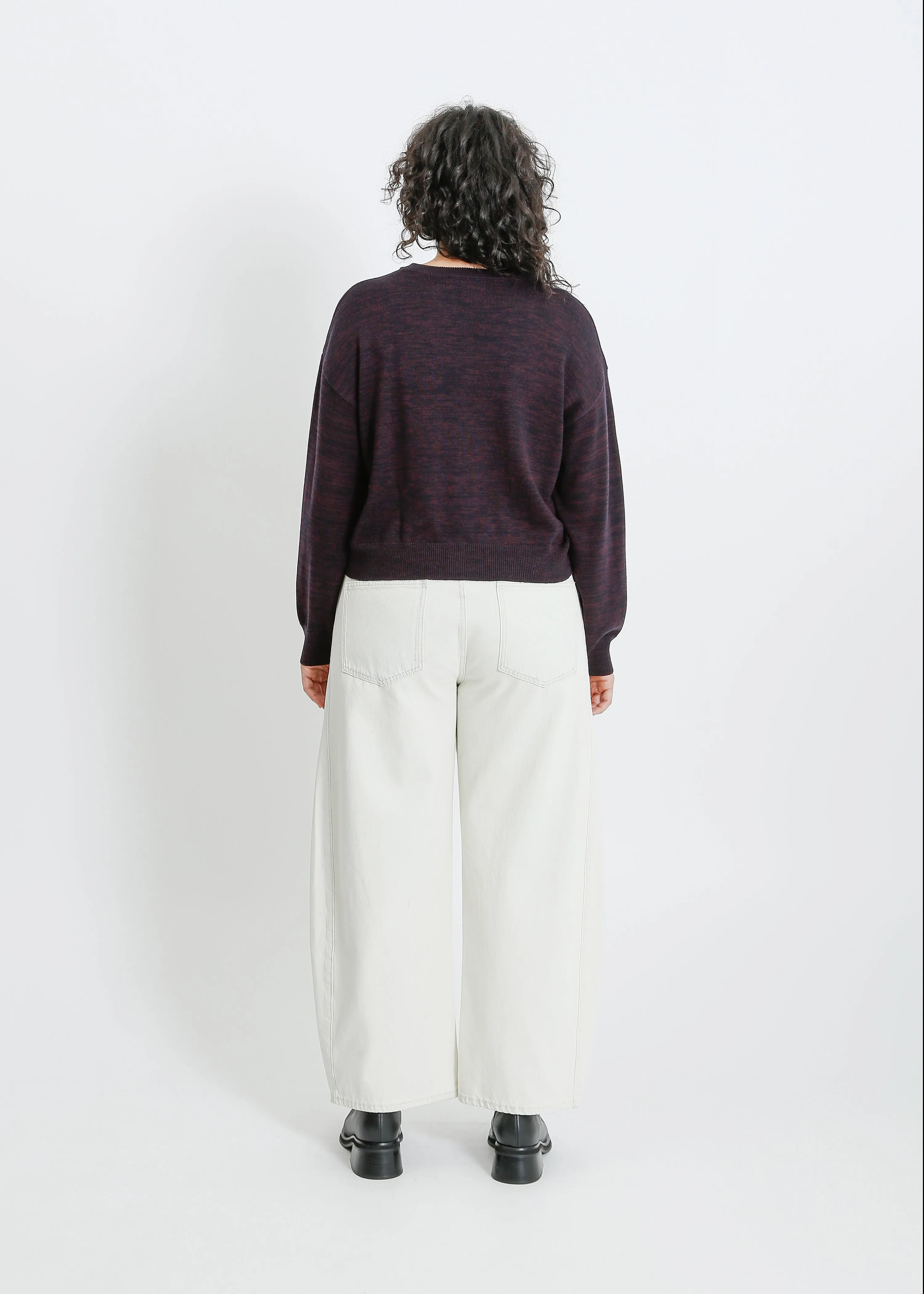 LOLA KNIT CARDI / MAHOGANY-INK KNIT