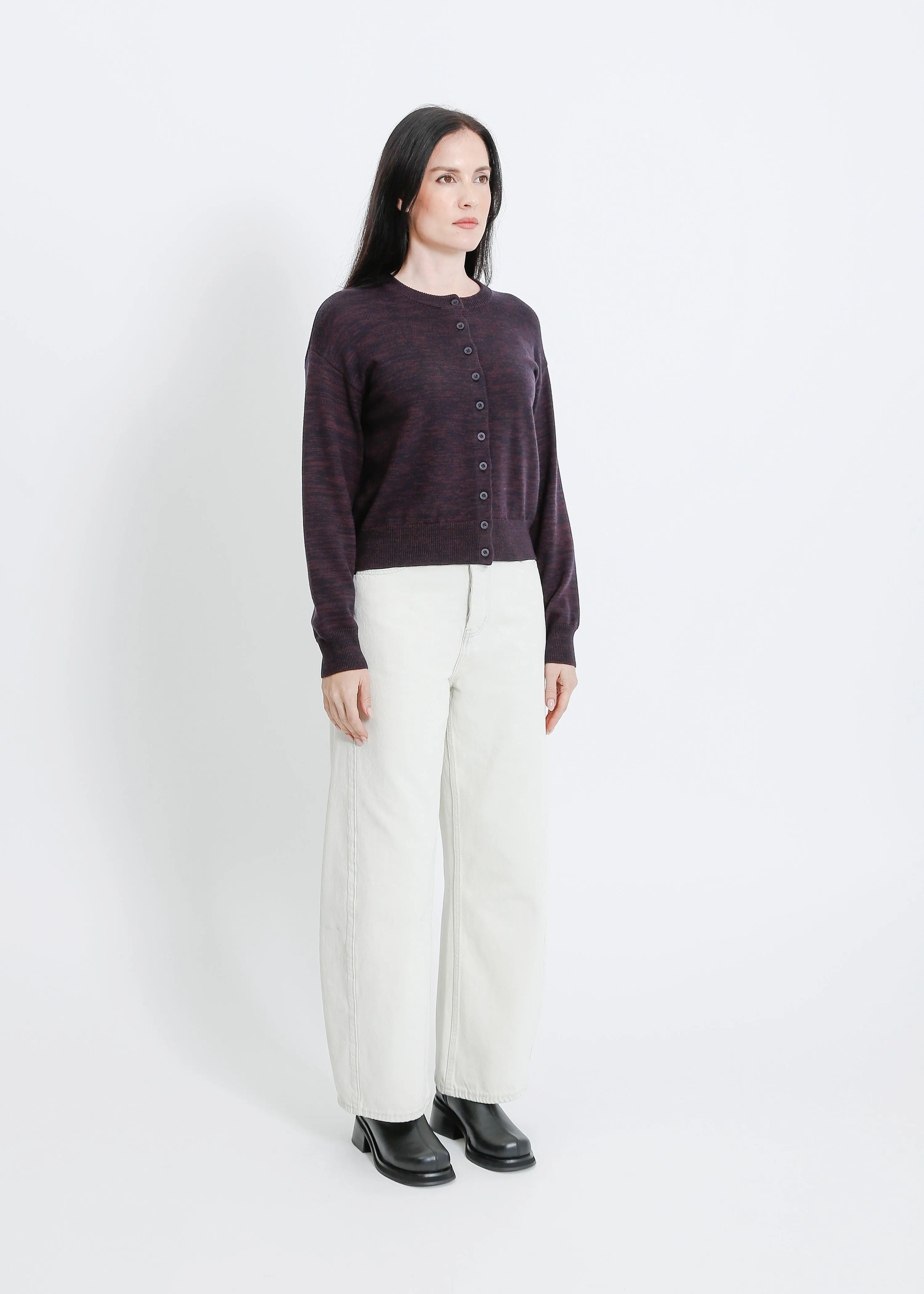 LOLA KNIT CARDI / MAHOGANY-INK KNIT