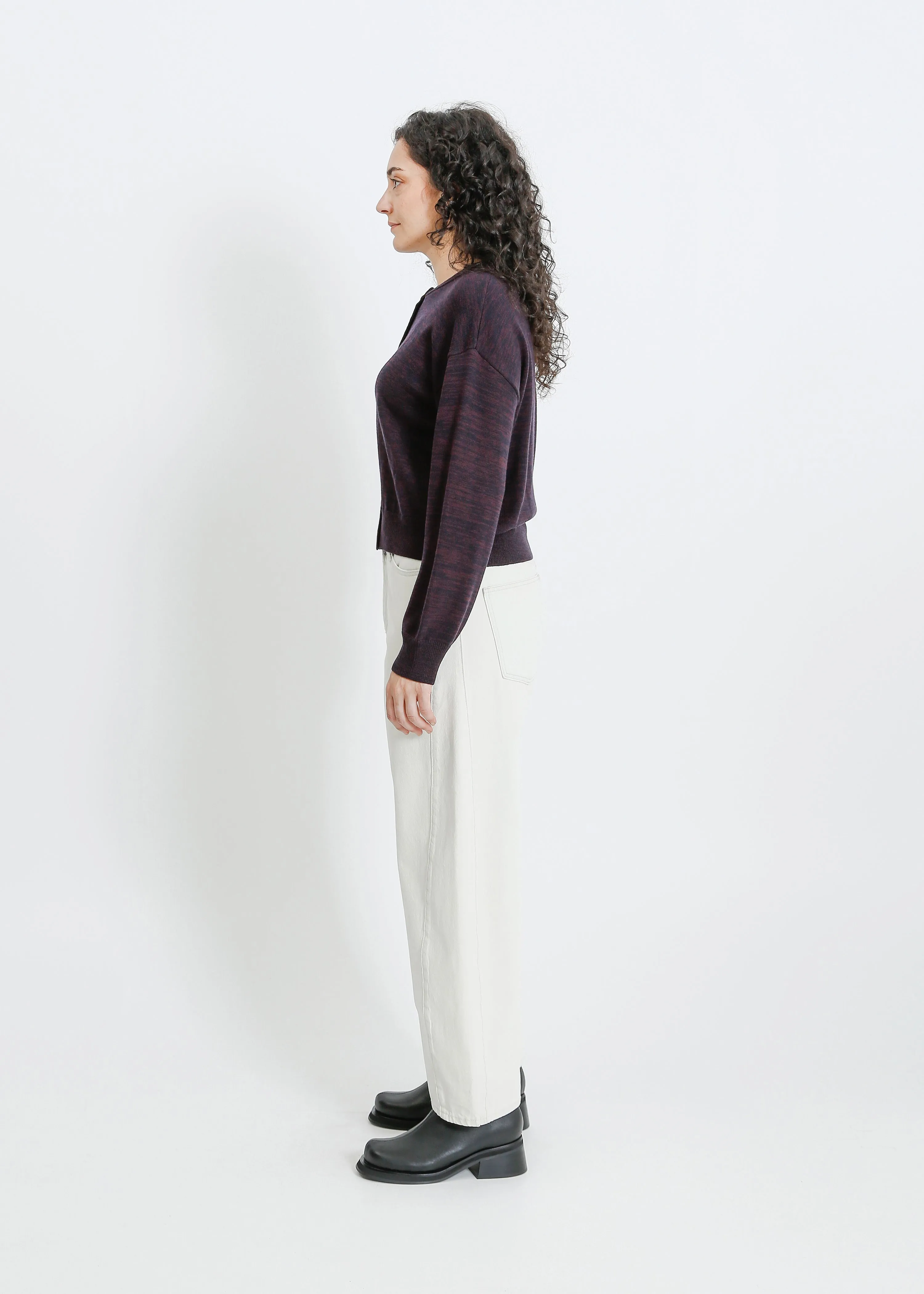 LOLA KNIT CARDI / MAHOGANY-INK KNIT