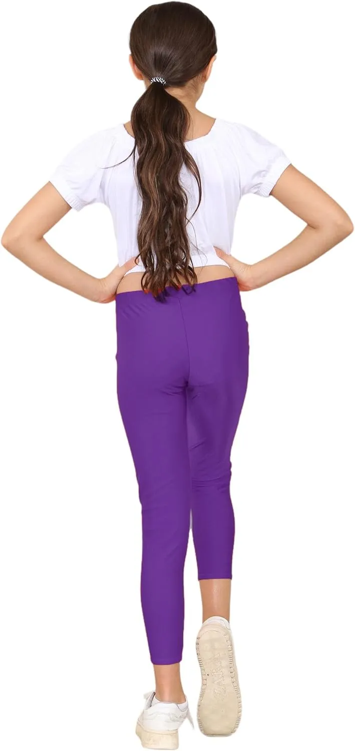 Loxdonz Girls Athletic Leggings Kids Dance Workout Running Yoga Pants Ballet Gymnastics Tights