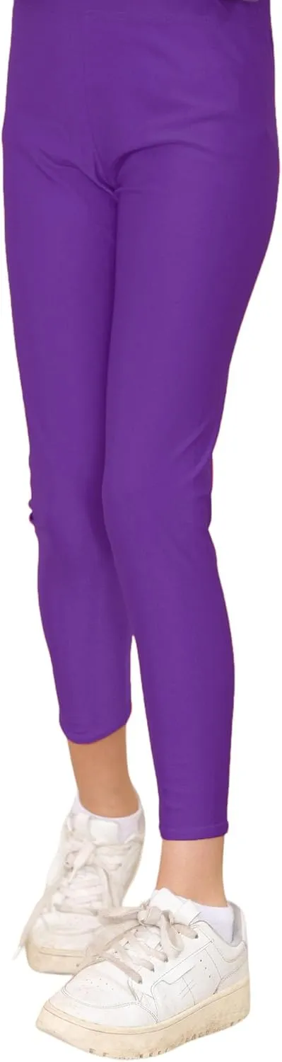 Loxdonz Girls Athletic Leggings Kids Dance Workout Running Yoga Pants Ballet Gymnastics Tights