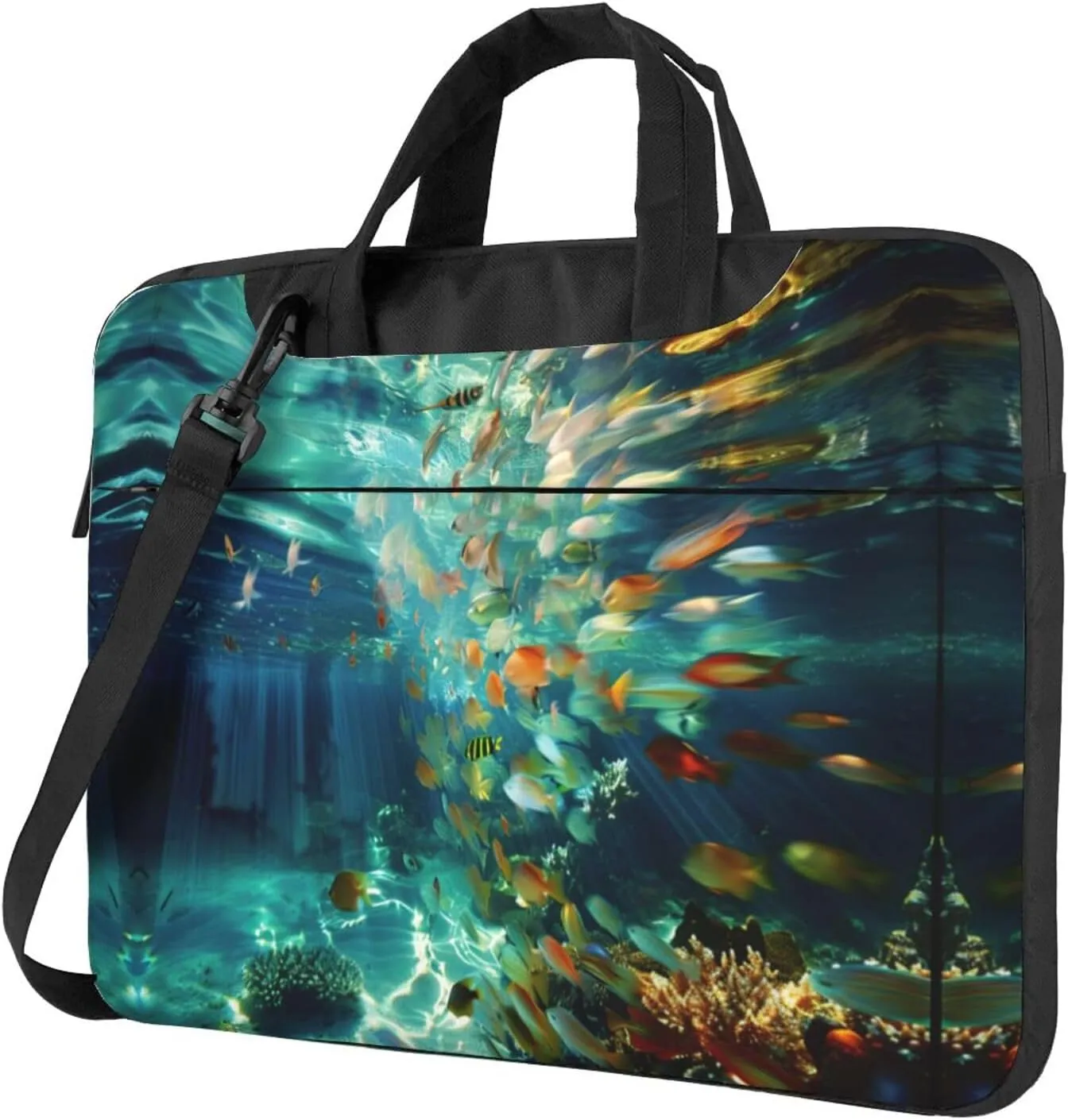 Marine Life Print Work Casual Office Laptop Shoulder Messenger Bag 13 inch 14 inch 15.6 inch