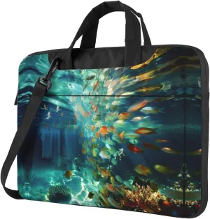 Marine Life Print Work Casual Office Laptop Shoulder Messenger Bag 13 inch 14 inch 15.6 inch