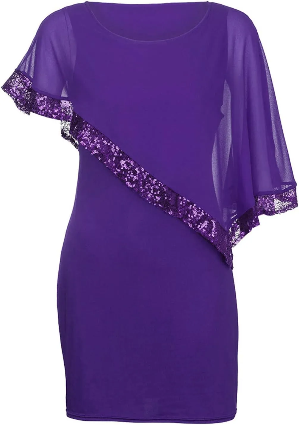 Maternity Dress, Women's Sleeveless Cape Dress with Chiffon Overlay Cocktail Formal Wedding Guest Dress