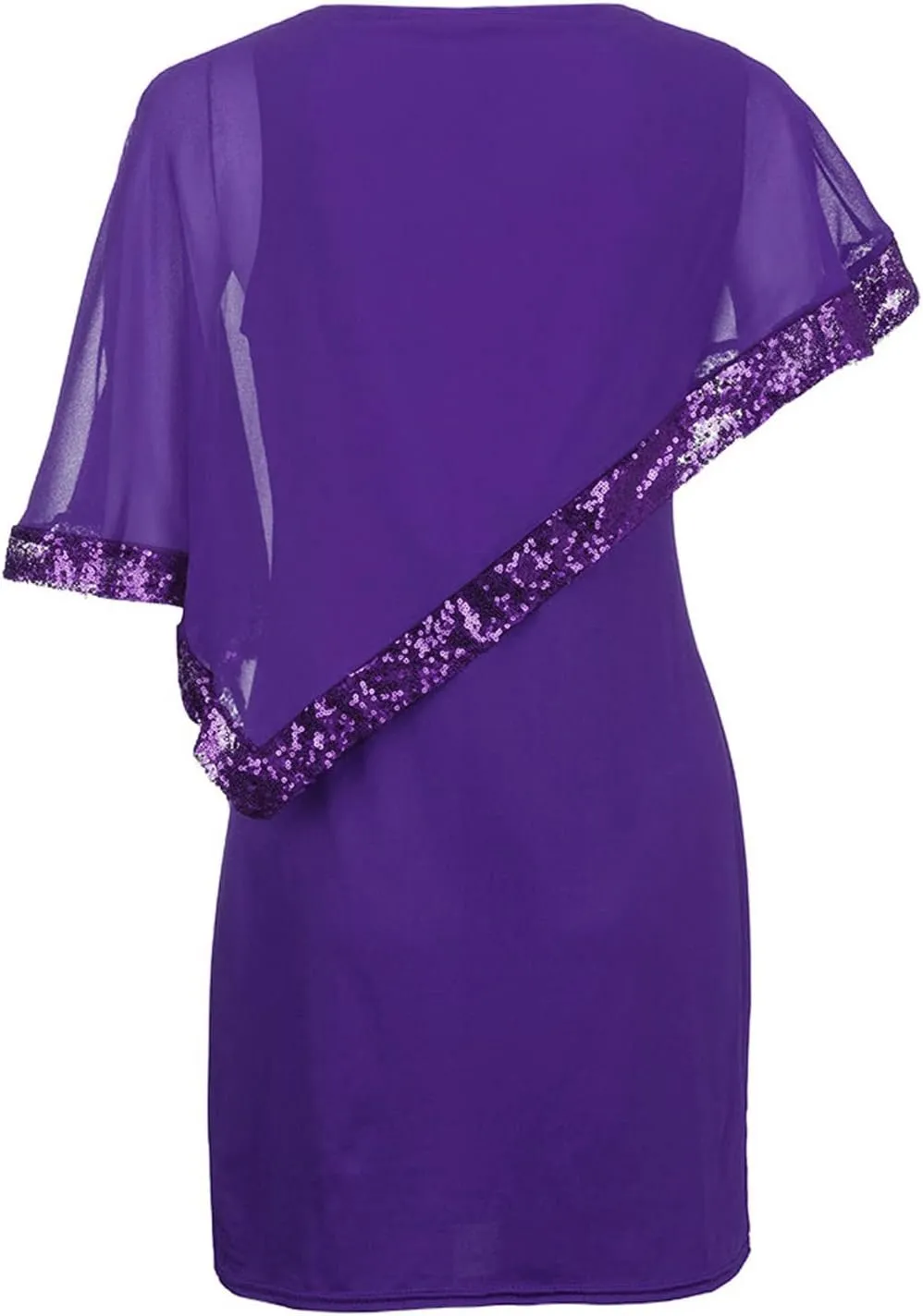 Maternity Dress, Women's Sleeveless Cape Dress with Chiffon Overlay Cocktail Formal Wedding Guest Dress