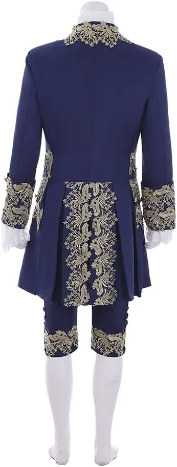 MelangCos Men's Victorian Costume Rococo Costume Suit Prince Cosplay Regency Costume for Halloween