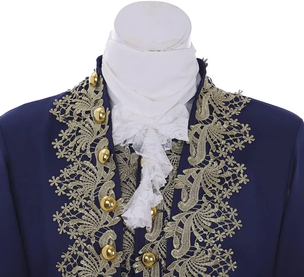 MelangCos Men's Victorian Costume Rococo Costume Suit Prince Cosplay Regency Costume for Halloween