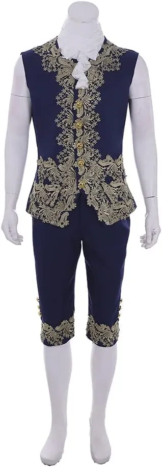 MelangCos Men's Victorian Costume Rococo Costume Suit Prince Cosplay Regency Costume for Halloween