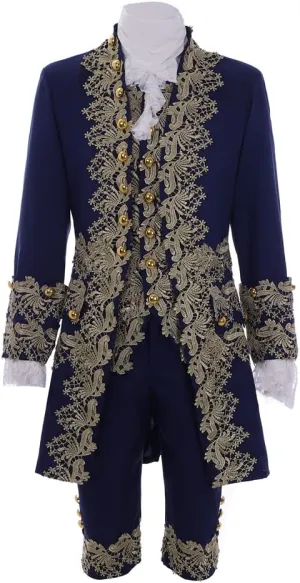 MelangCos Men's Victorian Costume Rococo Costume Suit Prince Cosplay Regency Costume for Halloween