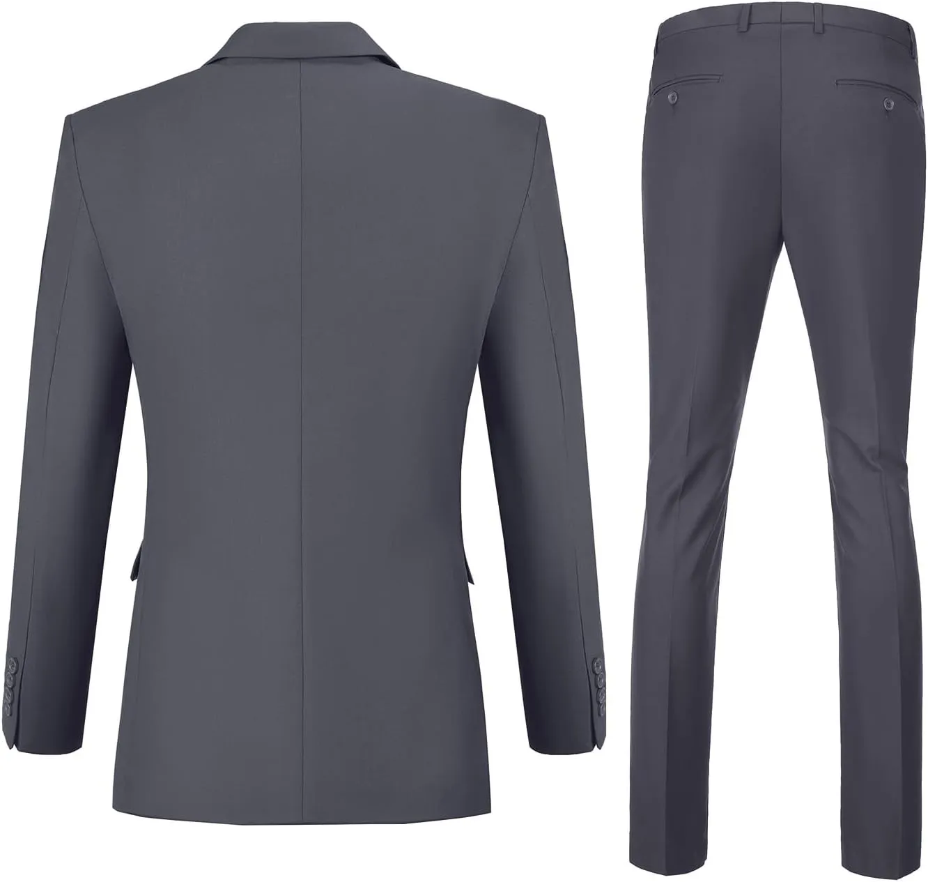 Men Suit 2 Piece Groomsmen Tuxedo Prom Blazer Slim Fit Suits Two Button Wedding Dress Jacket Pants Set with Tie