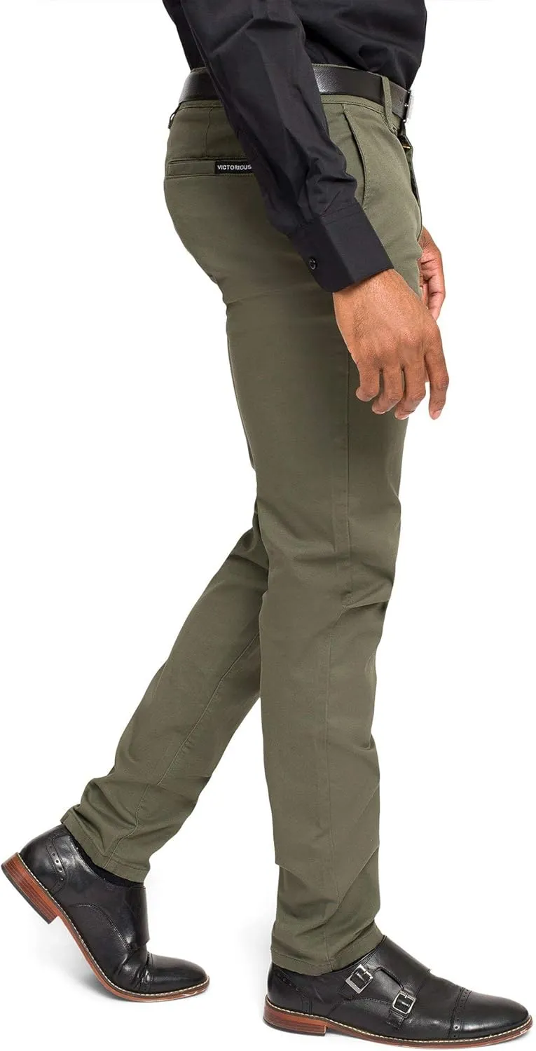Men's Basic Casual Slim Fit Stretch Chino Pants