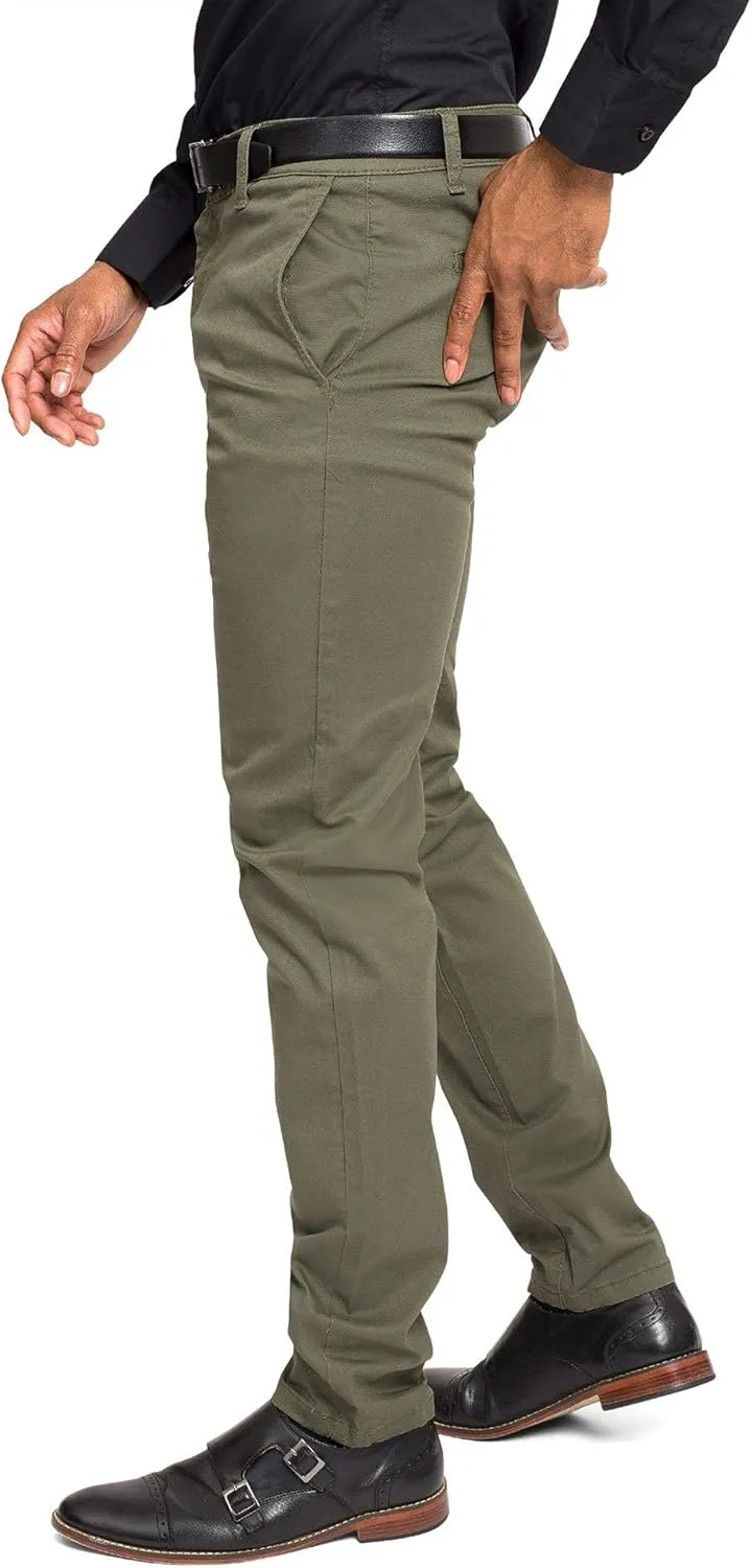 Men's Basic Casual Slim Fit Stretch Chino Pants