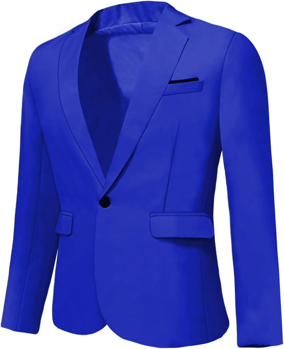 Mens Blazer,Men's One Button Suit Jacket Slim Fit Casual Dinner Wedding Party Prom Business Coat