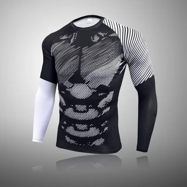 Men's Compression Speed Line Thermal Quick Dry Underwear T-Shirt