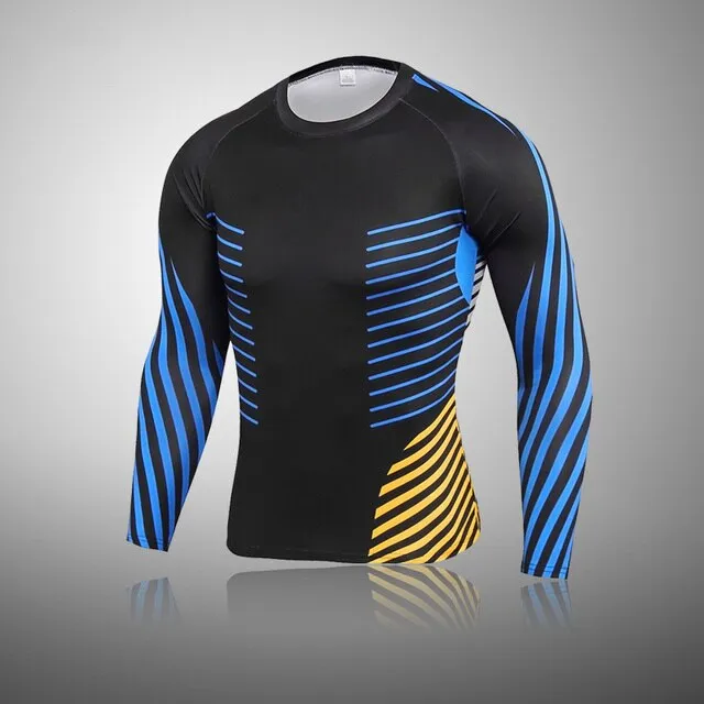 Men's Compression Speed Line Thermal Quick Dry Underwear T-Shirt