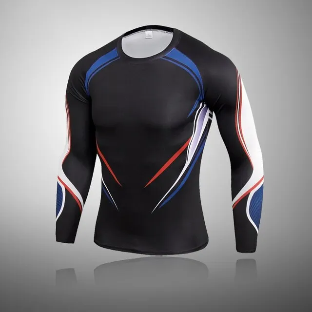 Men's Compression Speed Line Thermal Quick Dry Underwear T-Shirt