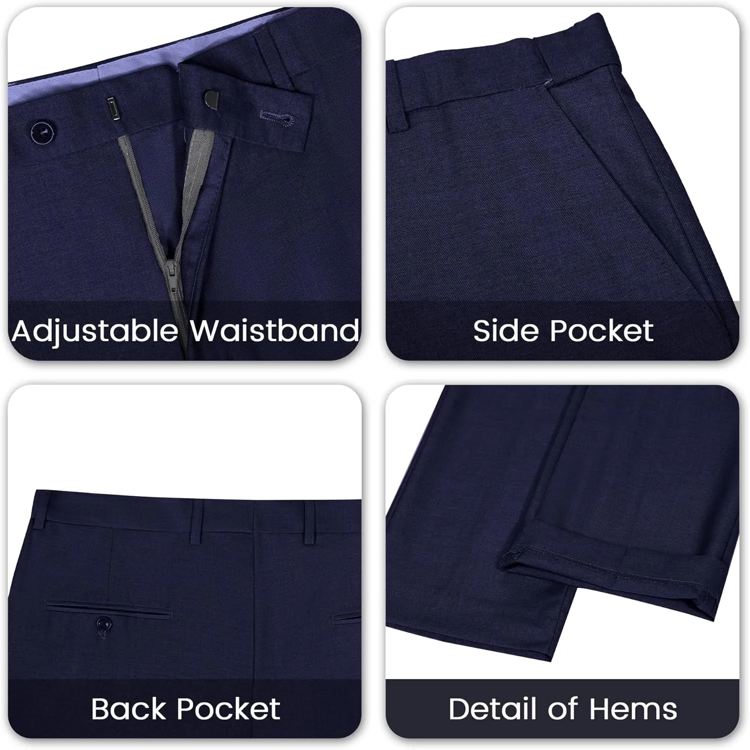 Mens Double Breasted Suit Slim Fit 3 Piece Suit Peak Lapel Solid Blazer Jacket Vest Pant Tuxedo Set for Wedding Business