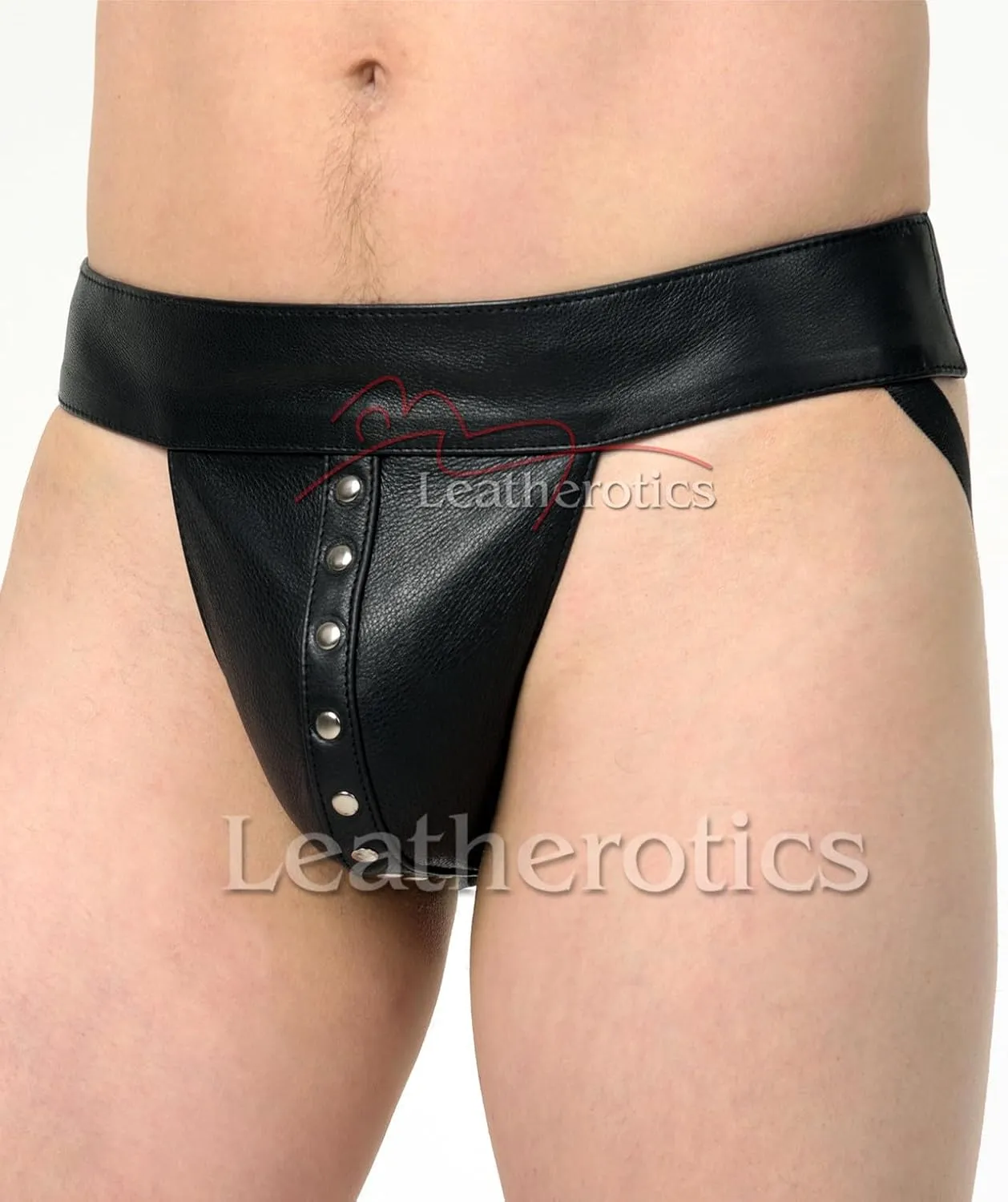 Mens Leather Jock Pouch Brief Underwear Pants 025