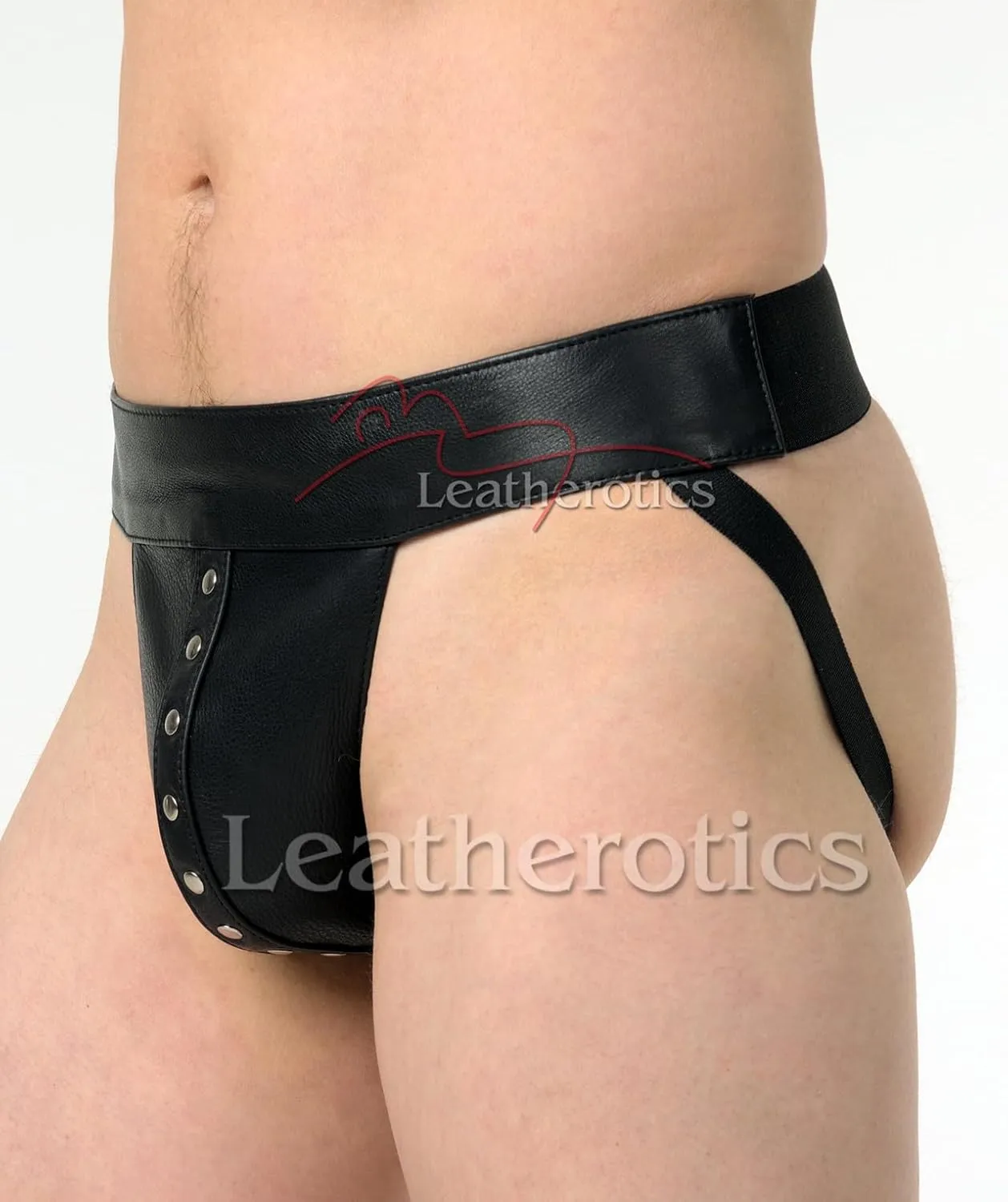 Mens Leather Jock Pouch Brief Underwear Pants 025