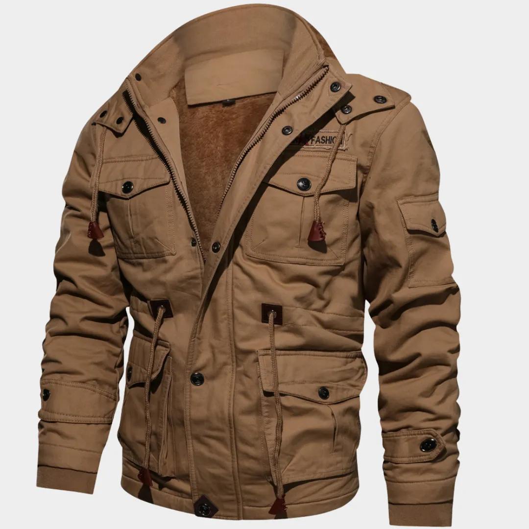 Men's Military Cargo Jacket - Multi-Pocket - Cotton - Warm and Durable - Multiple Colours
