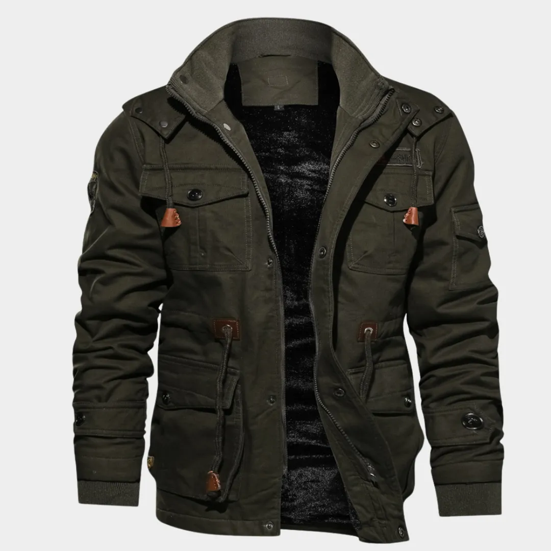 Men's Military Cargo Jacket - Multi-Pocket - Cotton - Warm and Durable - Multiple Colours