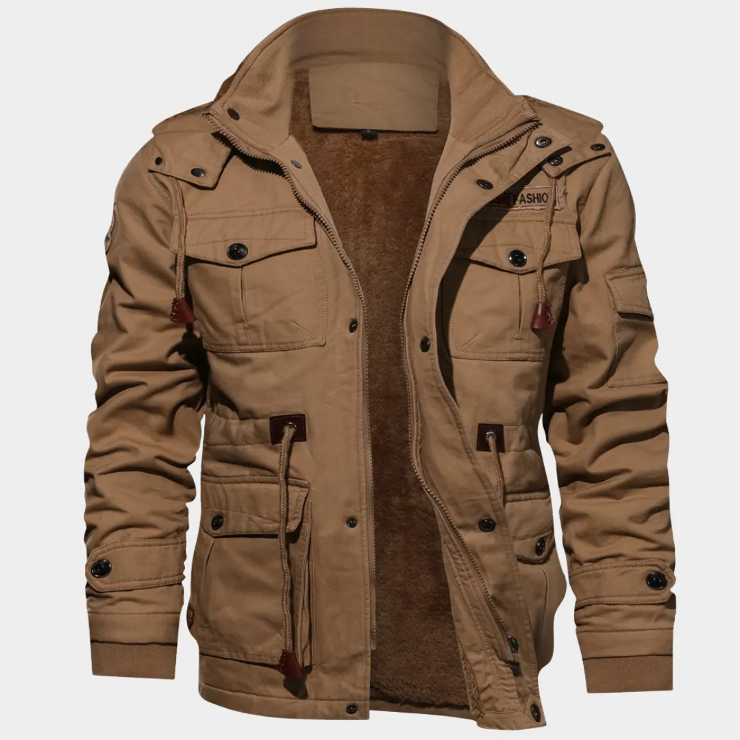 Men's Military Cargo Jacket - Multi-Pocket - Cotton - Warm and Durable - Multiple Colours