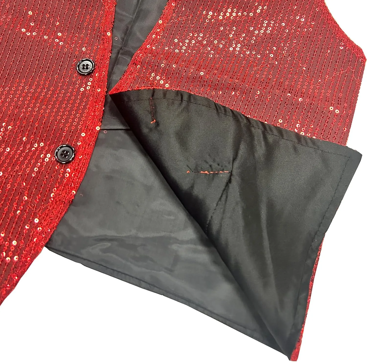 Men's Sequins Vest Slim Fit Christmas Party Vest Hip Hop Disco Dance Waistcoat Performance Show Jacket