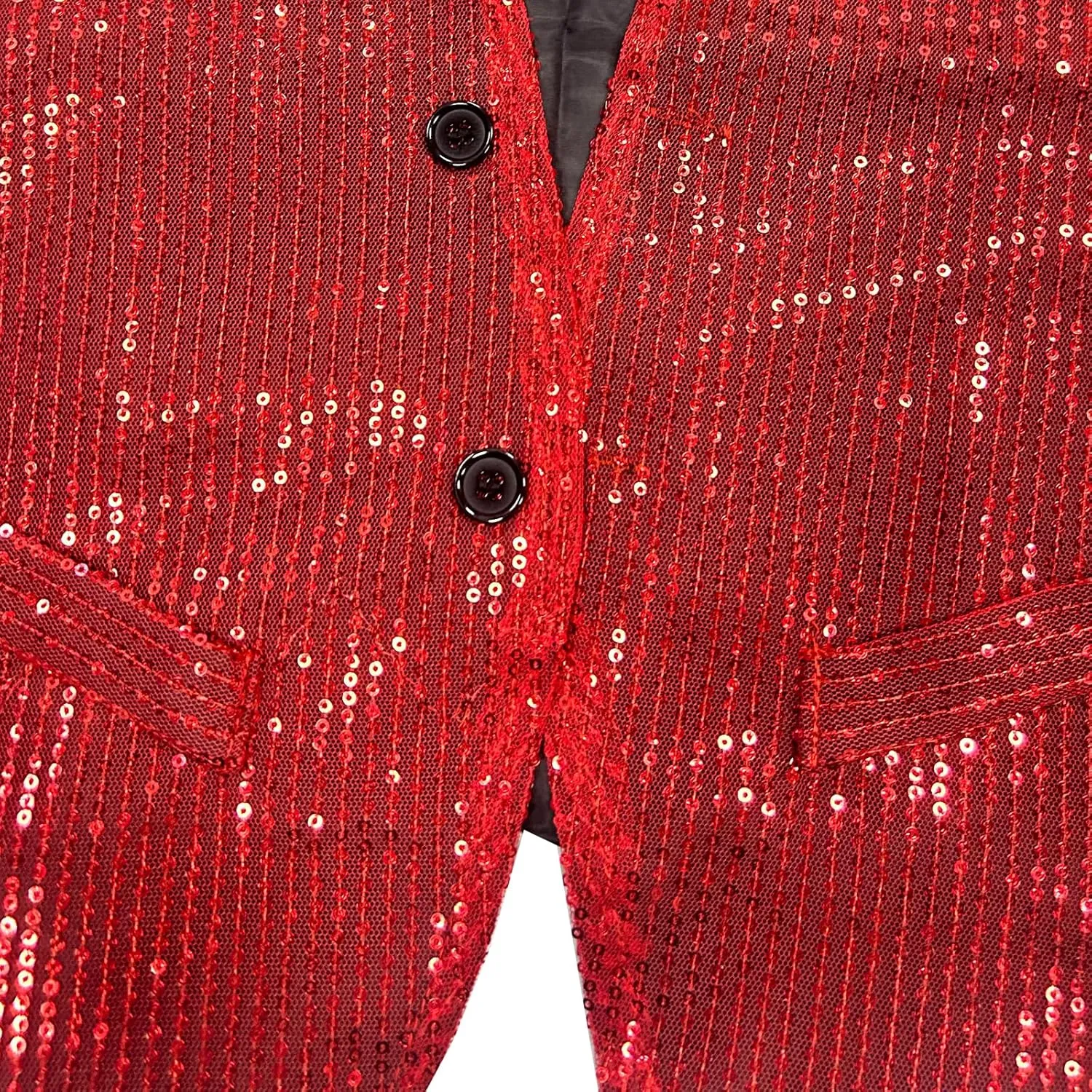 Men's Sequins Vest Slim Fit Christmas Party Vest Hip Hop Disco Dance Waistcoat Performance Show Jacket