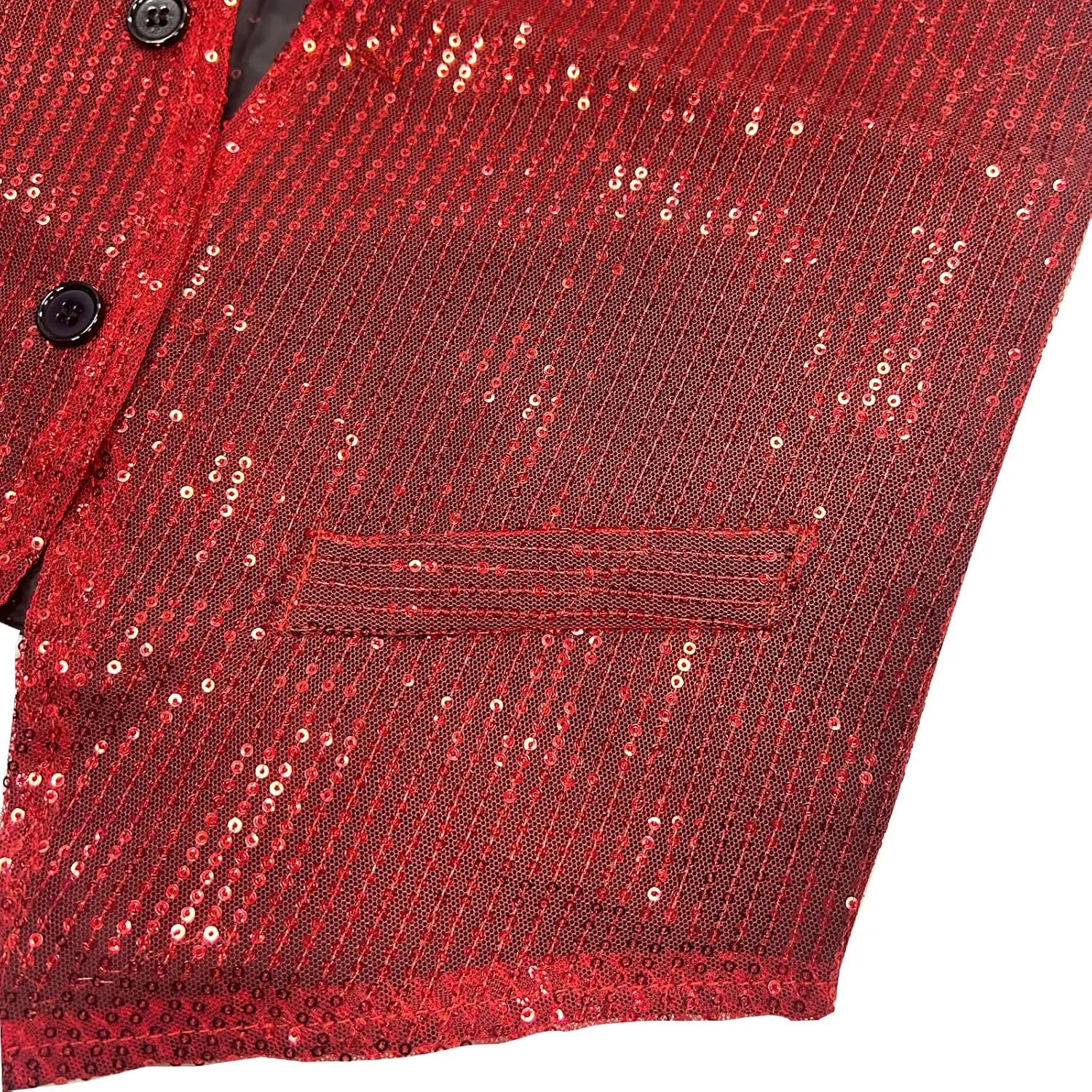 Men's Sequins Vest Slim Fit Christmas Party Vest Hip Hop Disco Dance Waistcoat Performance Show Jacket