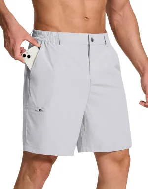 Mens Stretch Golf Shorts with 6 Pockets Dry Fit 7 Inch Inseam Lightweight Dress for Hiking Work Casual