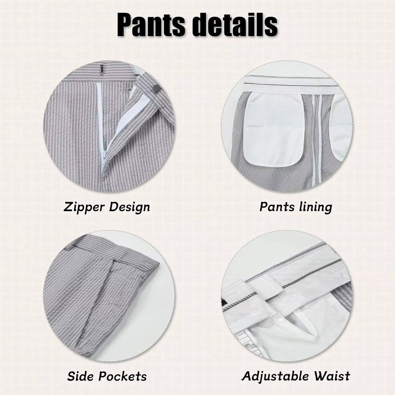 Mens Suit Summer Seersucker 2 Piece Double Breasted Buckle Striped Tuxedos for Men Wedding Suits Cotton Beach Party