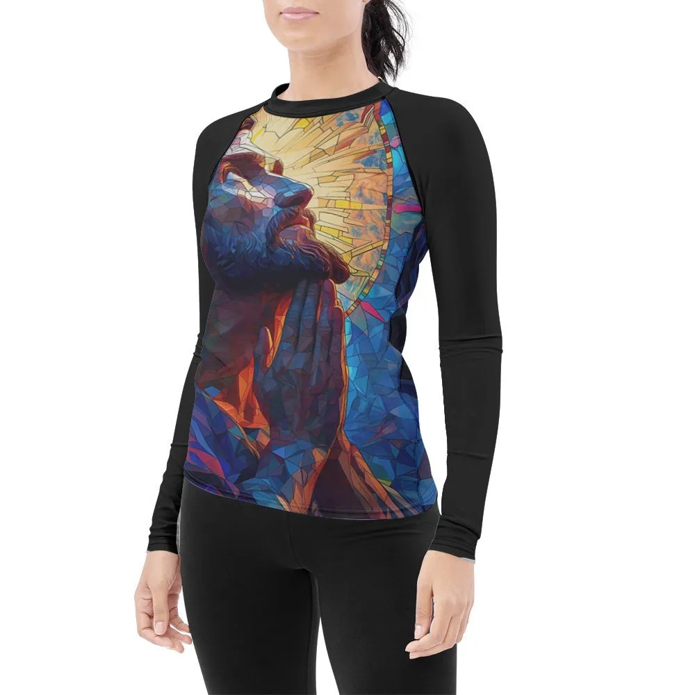 Merciful Jesus Women's Long Sleeve Rash Guard