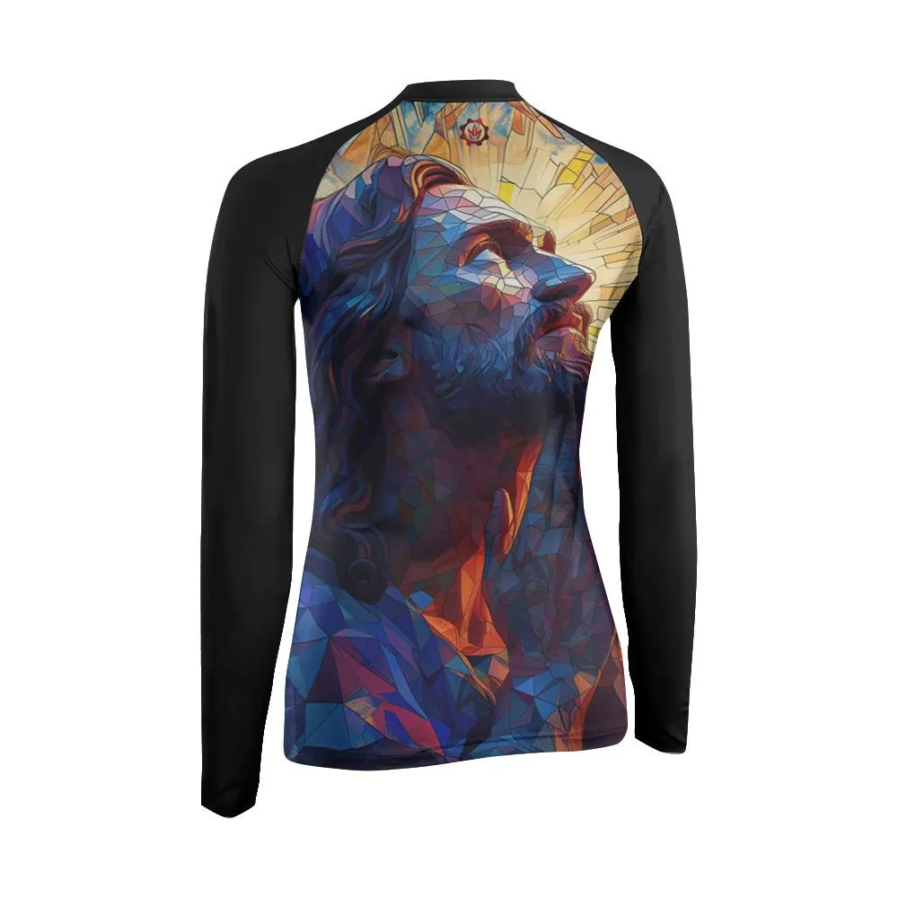 Merciful Jesus Women's Long Sleeve Rash Guard