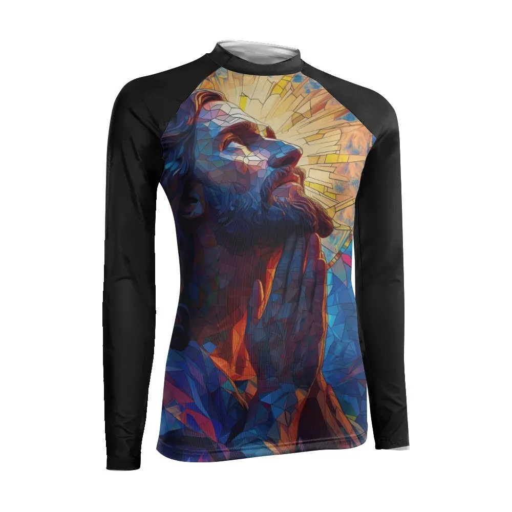 Merciful Jesus Women's Long Sleeve Rash Guard