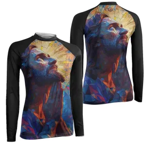 Merciful Jesus Women's Long Sleeve Rash Guard