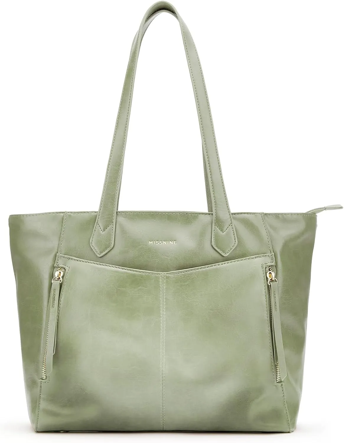Missnine Tote Bag for Women with Zipper, Leather Purse and Handbags, Ladies Top-handle Shoulder Bags for Work, Casual, Travel