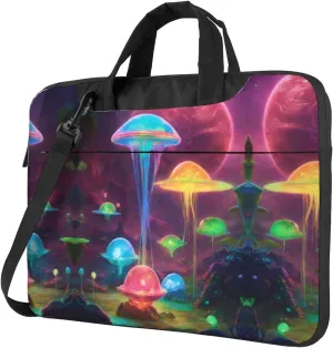 Mushroom Print Work Casual Office Laptop Shoulder Messenger Bag 13 inch 14 inch 15.6 inch