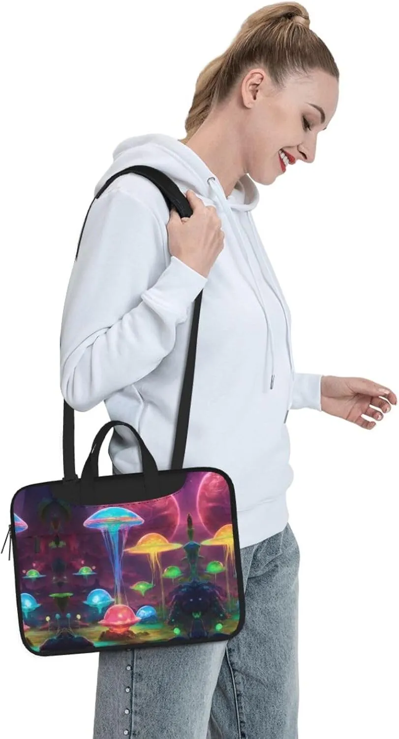 Mushroom Print Work Casual Office Laptop Shoulder Messenger Bag 13 inch 14 inch 15.6 inch