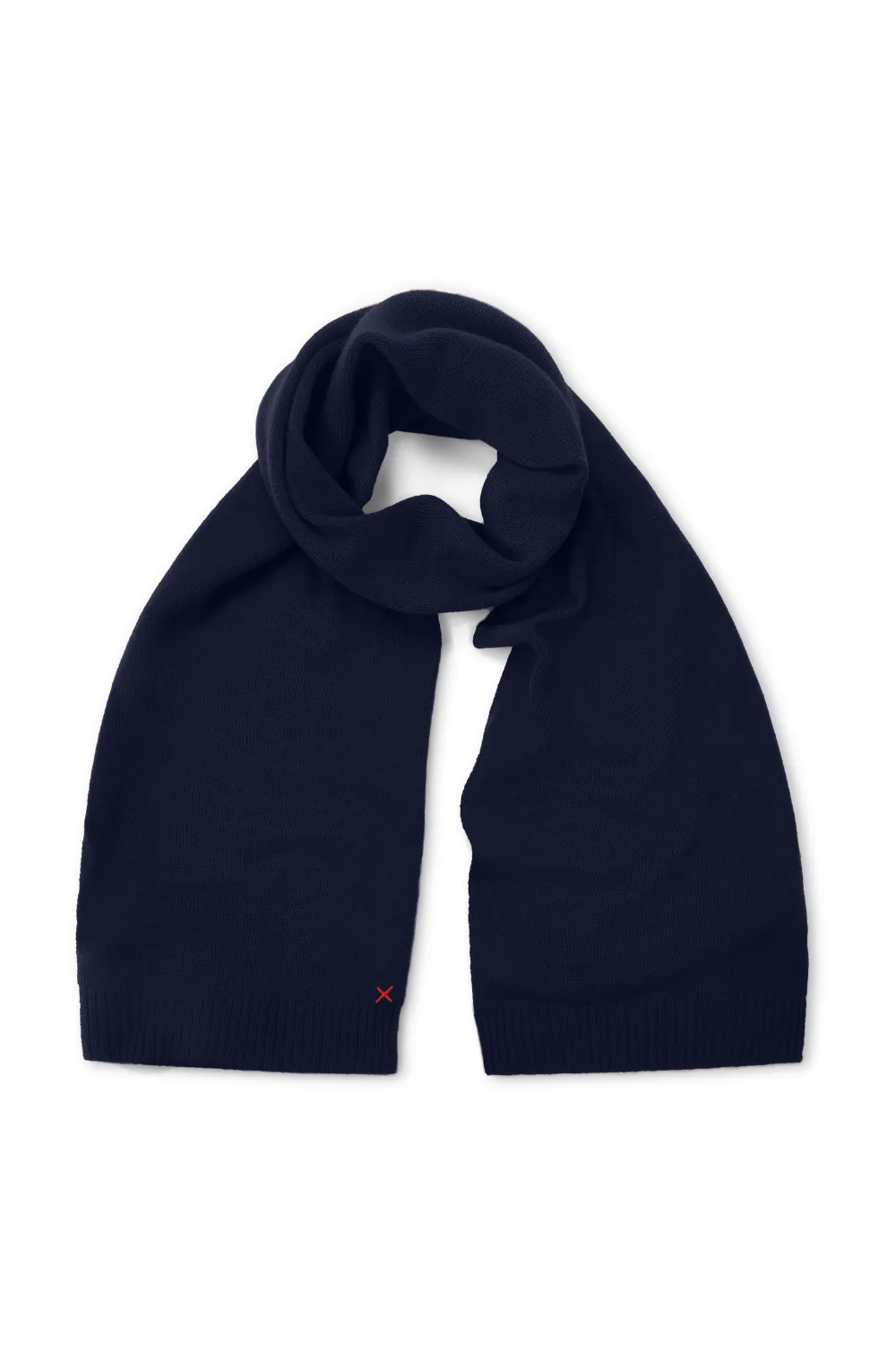 Navy Wool-Cashmere Scarf