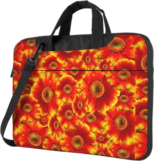 Orange Sunflower Print Work Casual Office Laptop Shoulder Messenger Bag 13 inch 14 inch 15.6 inch