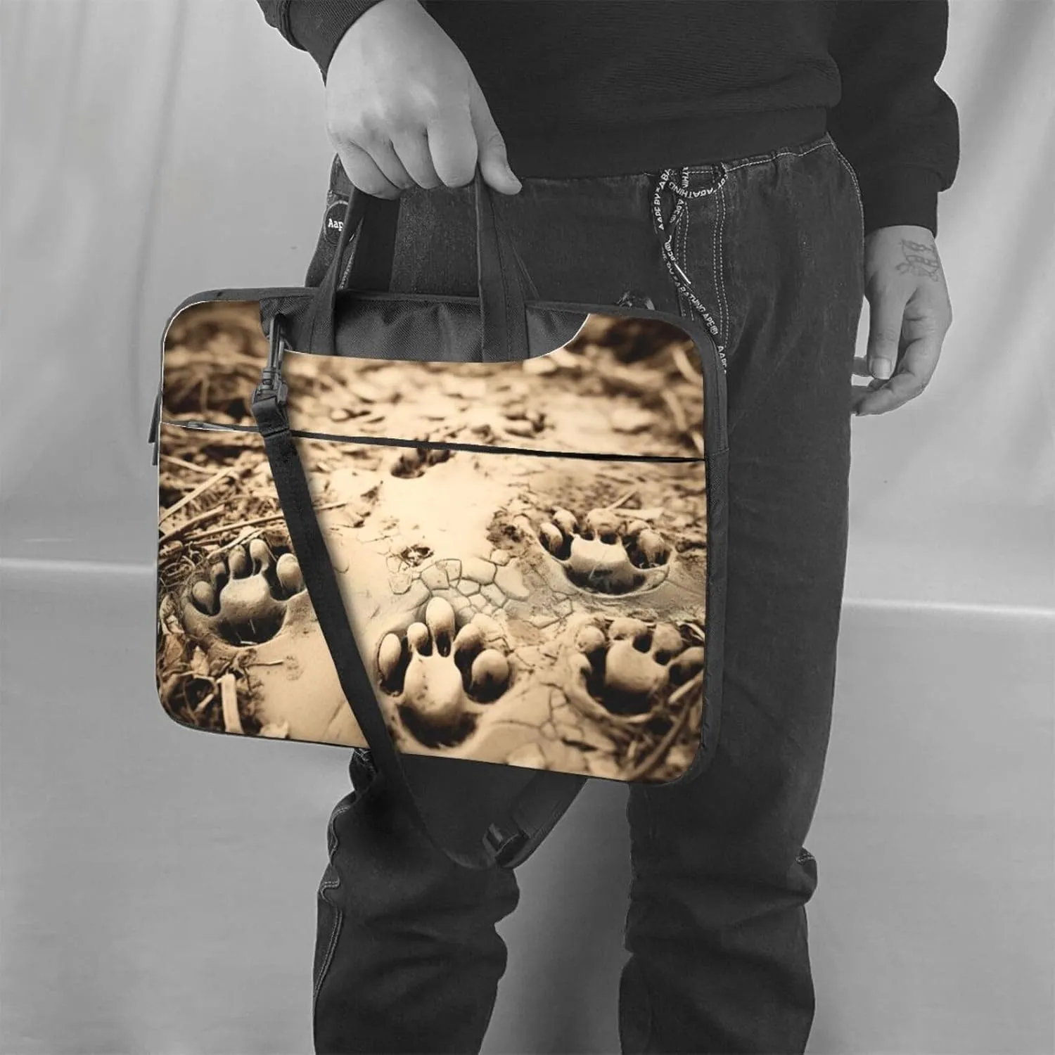 Paw Prints Print Work Casual Office Laptop Shoulder Messenger Bag 13 inch 14 inch 15.6 inch